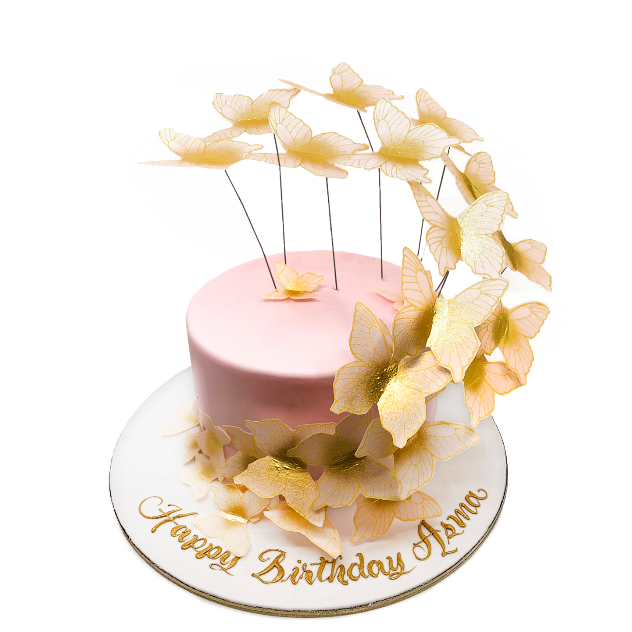 Gilded Butterfly Swirl Cake