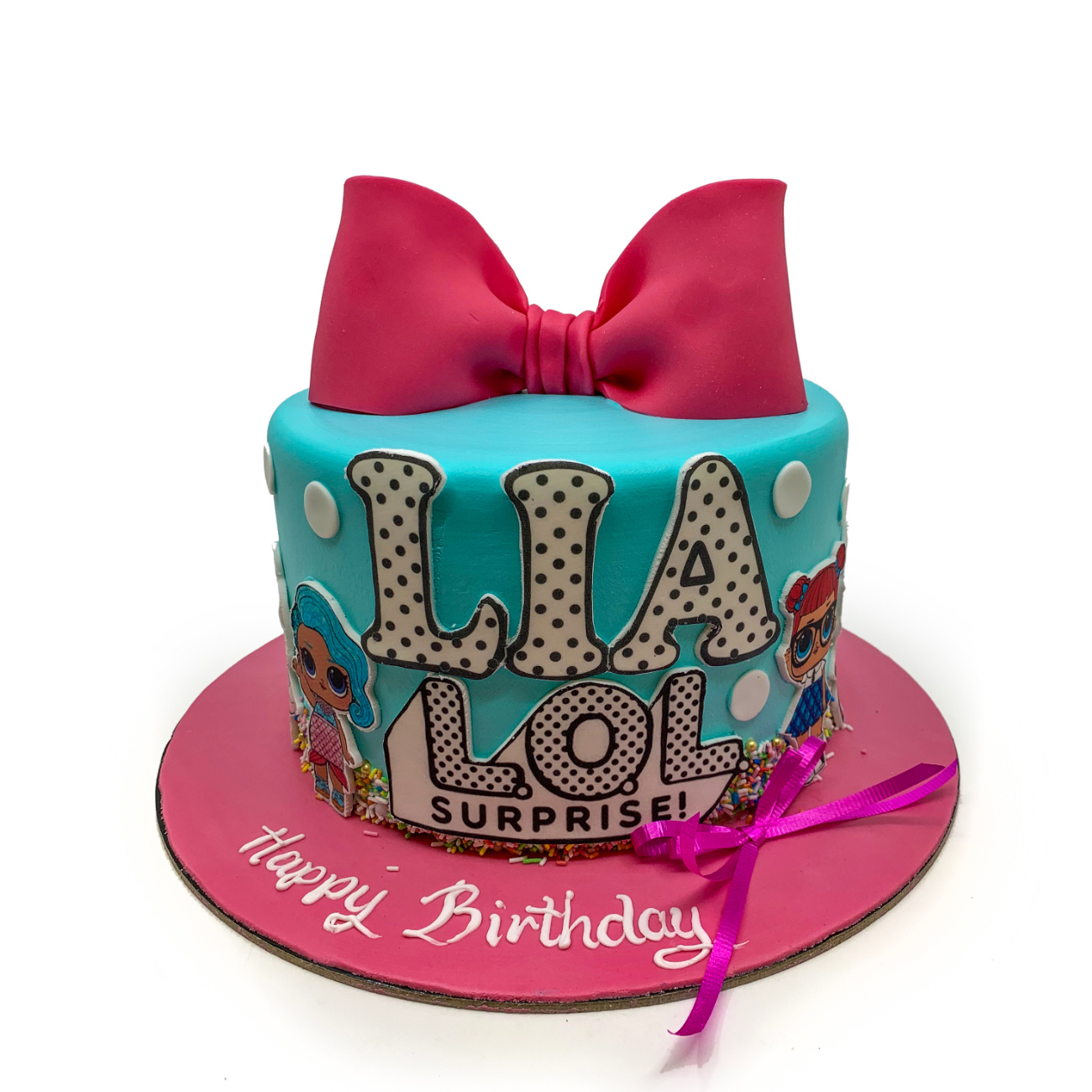 LOL Surprise Teal Pop Cake