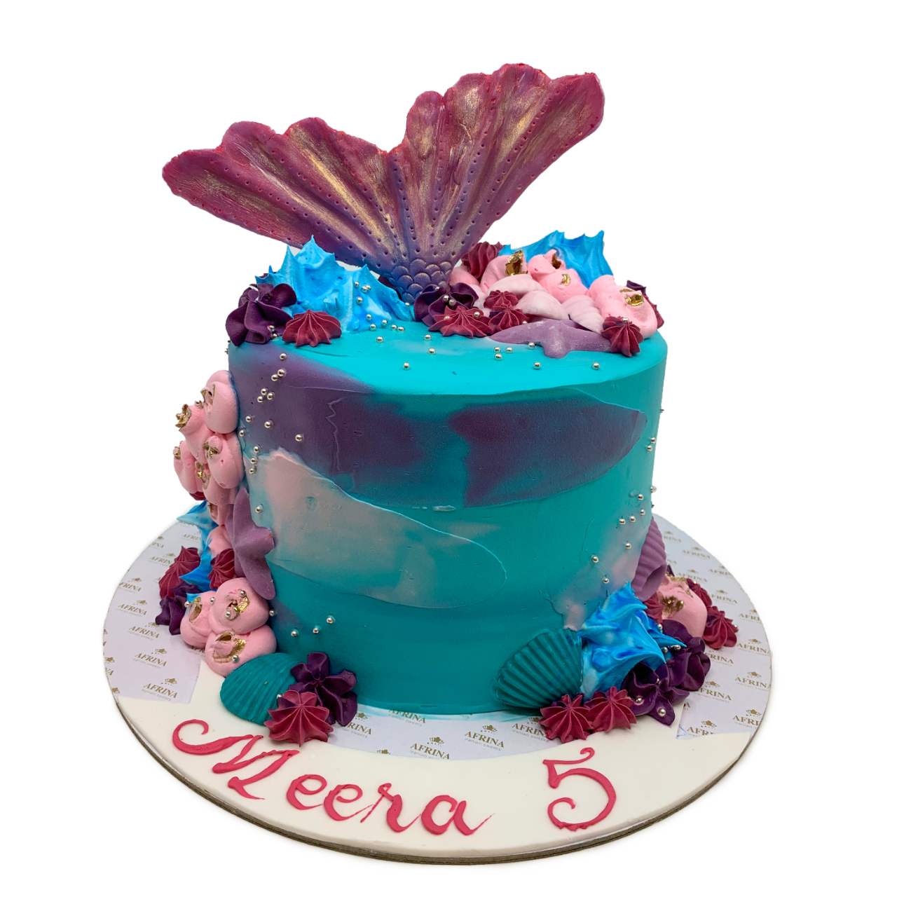 Majestic Ocean Mermaid Shimmer Cake