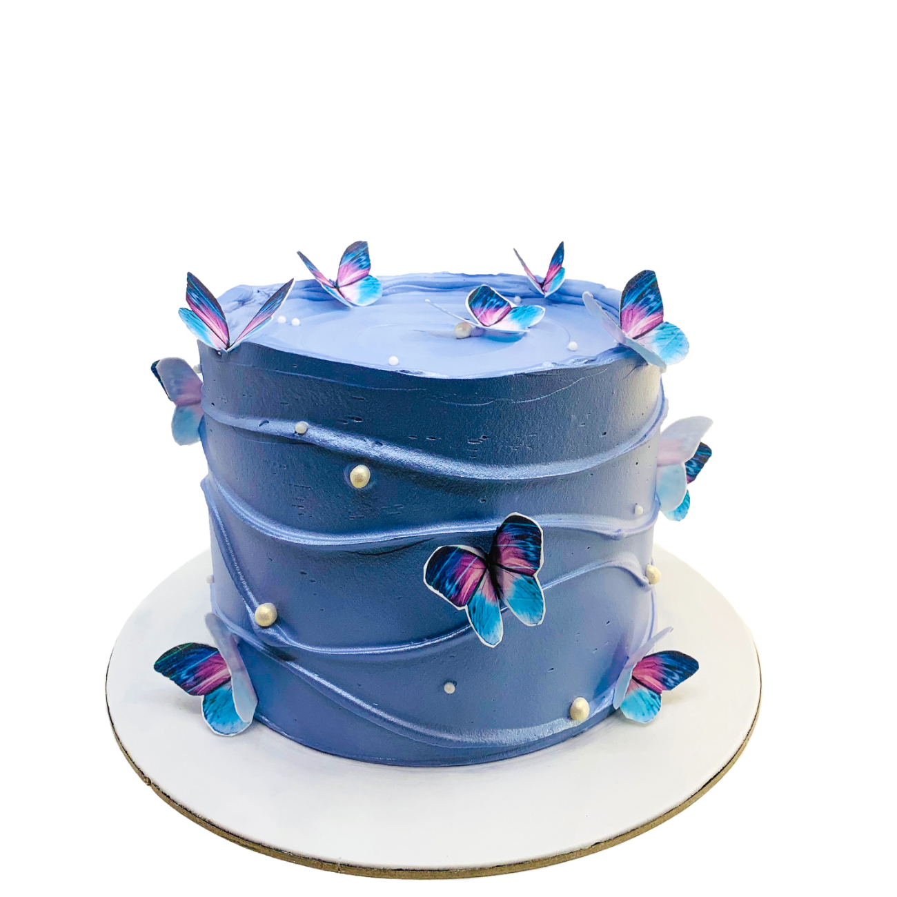 Midnight Blue Butterfly Cake