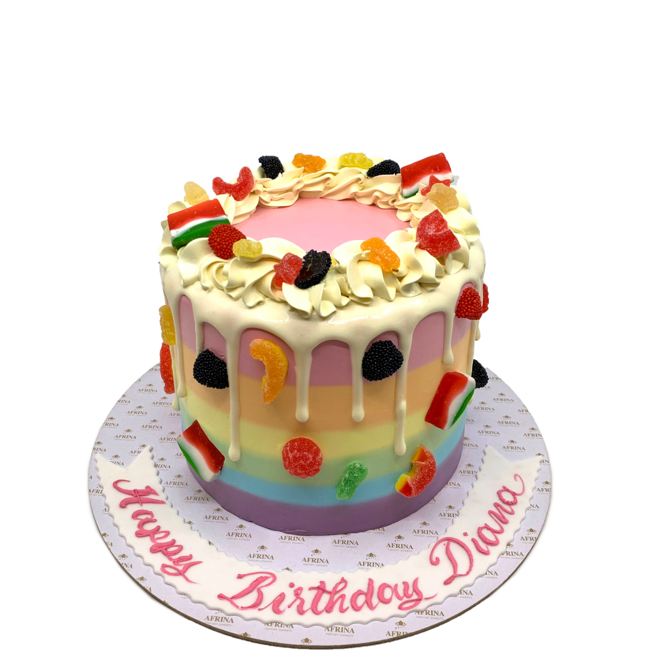 Pastel Rainbow Candy Wonderland Cake