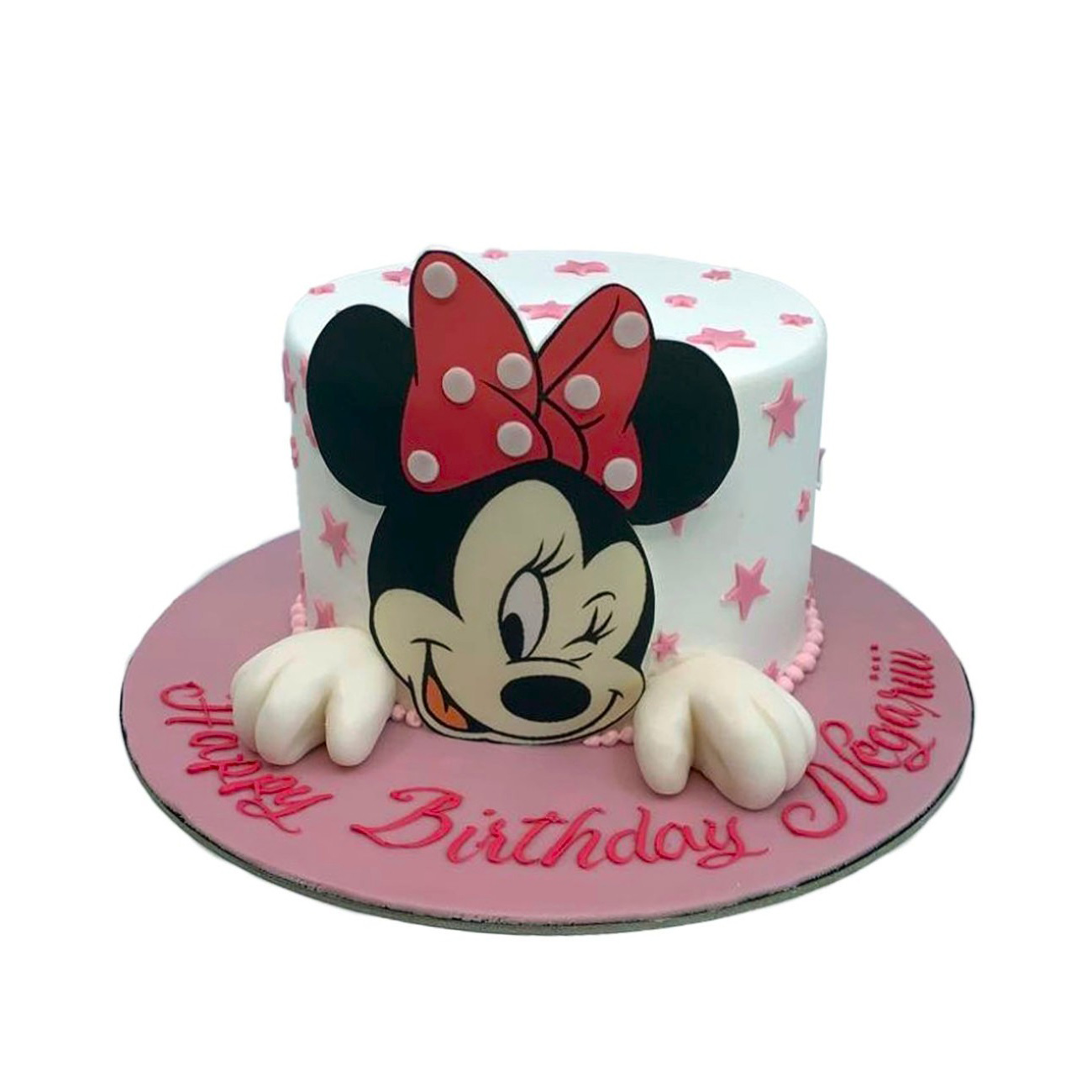 Playful Minnie Mouse Starry Cake