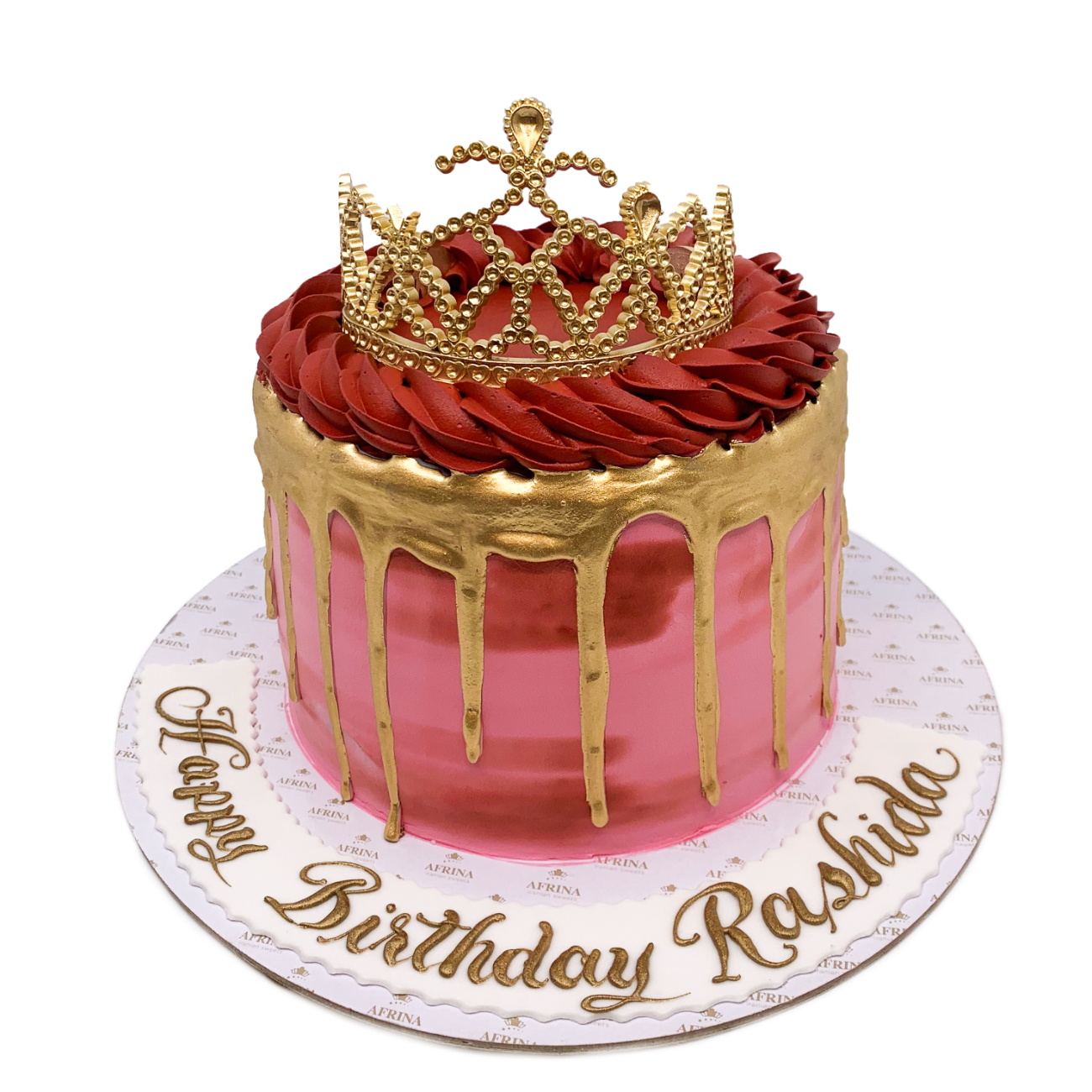 Royal Golden Drip Princess Cake