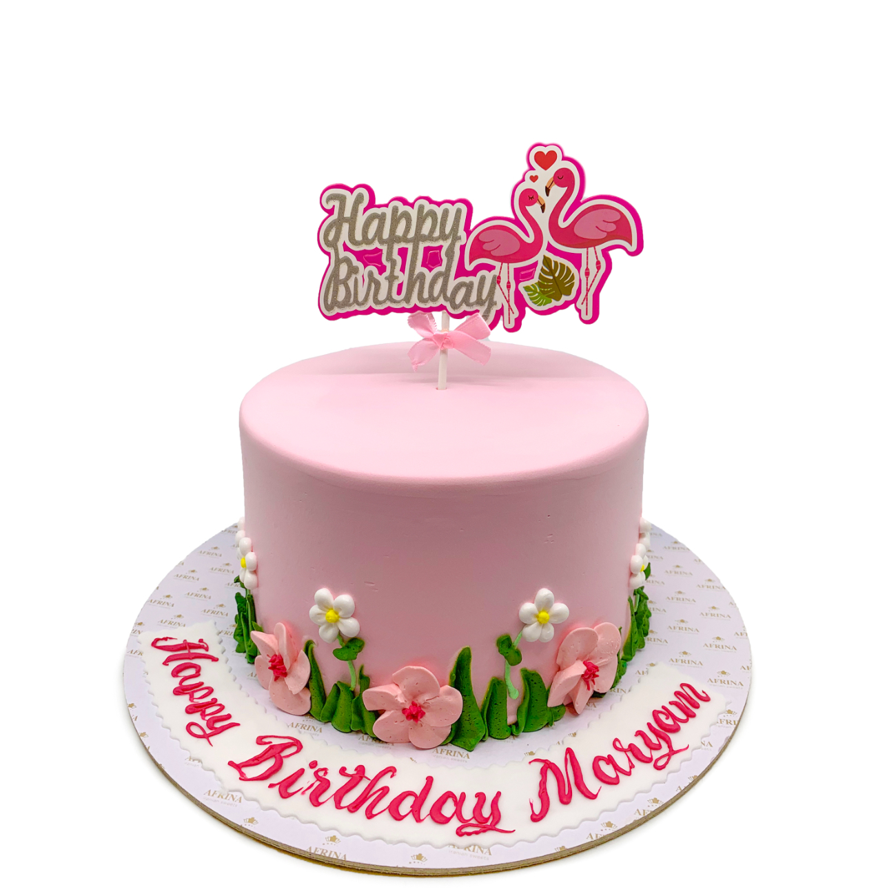 Tropical Flamingo Garden Cake