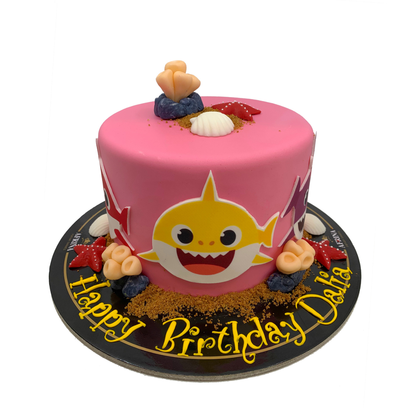 Vibrant Pink Baby Shark Cake