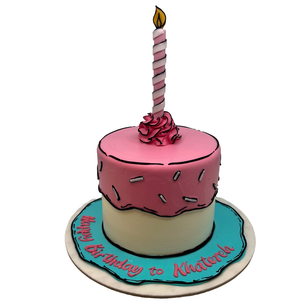 2D Comic Book Pop Art Cake
