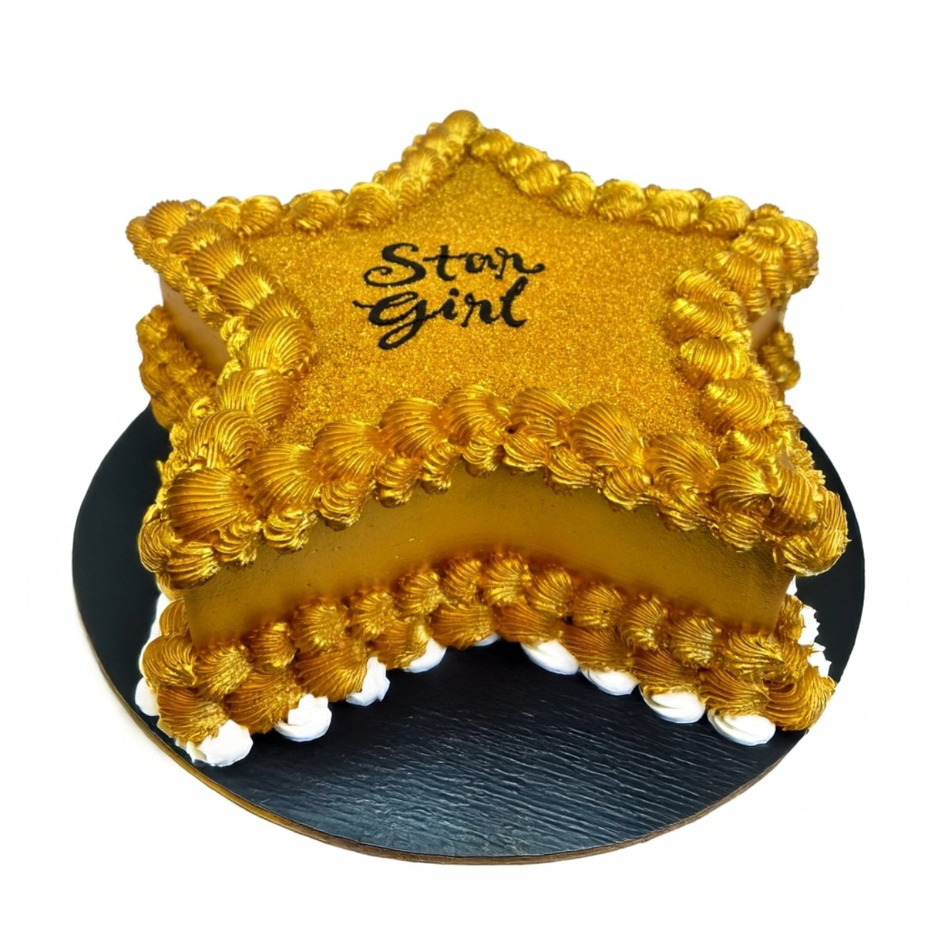 3D Golden Star Birthday Cake