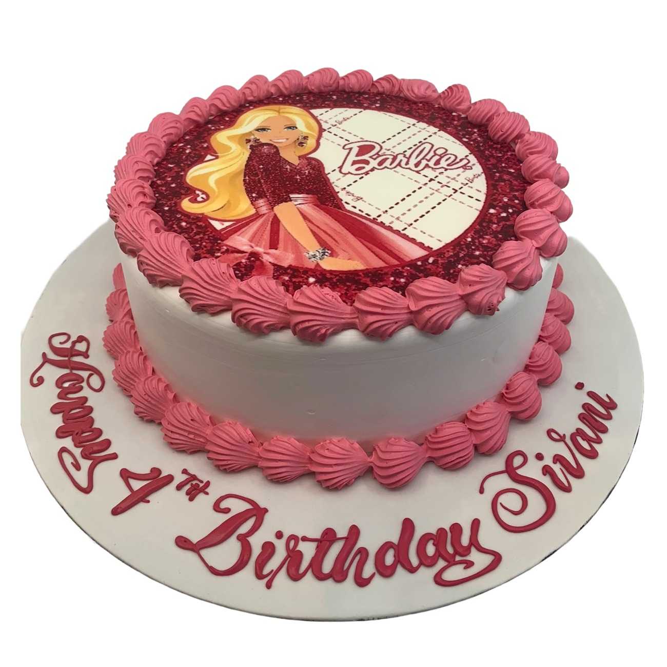 Barbie Sparkle Glamour Edible Print Cake