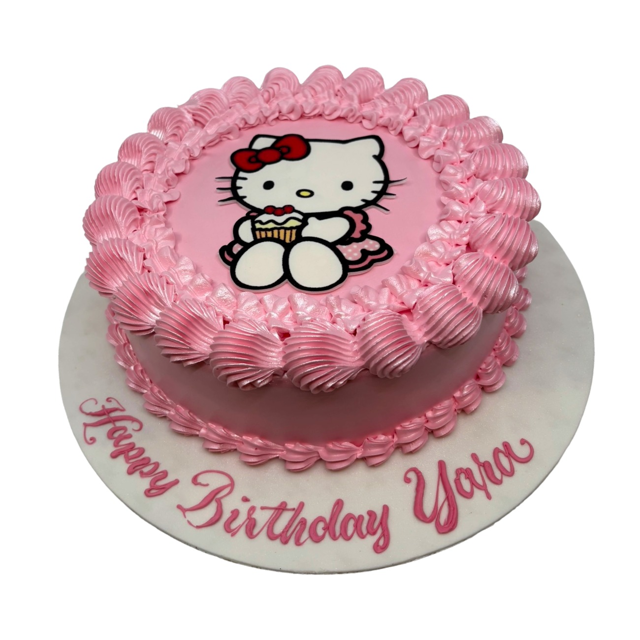 Classic Hello Kitty Pink Ribbon Cake