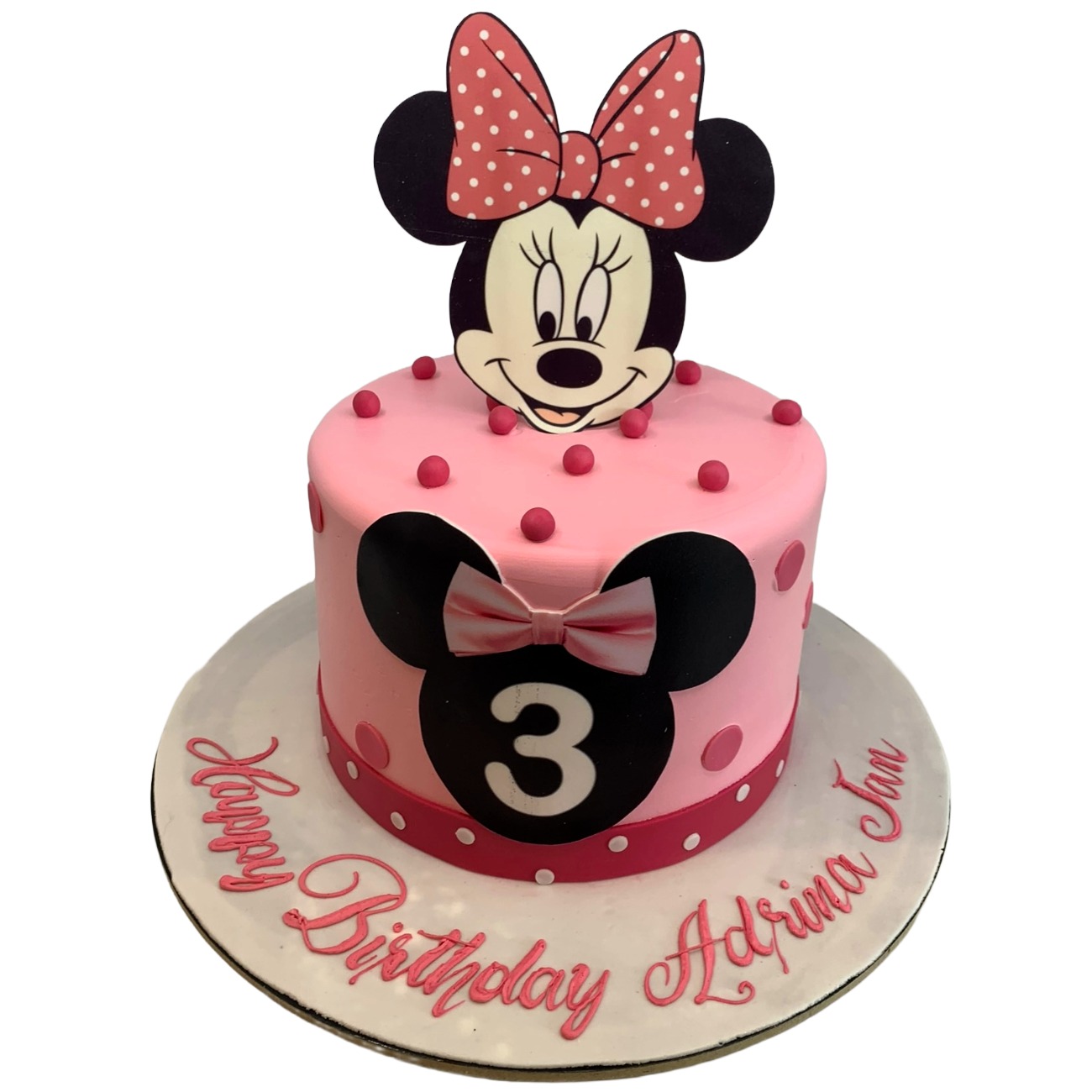 Classic Minnie Mouse Polka Dot Cake