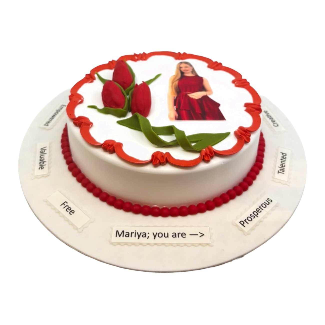 Customized Empowerment Photo Cake