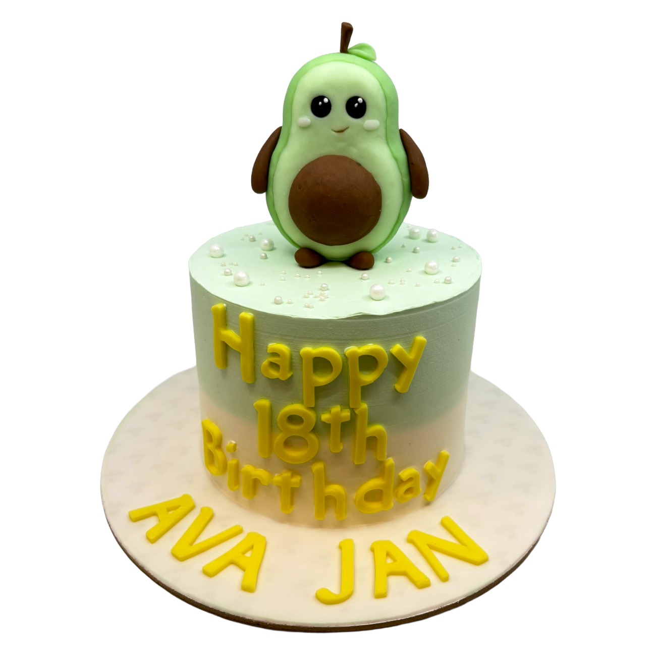 Cute Avocado Birthday Cake
