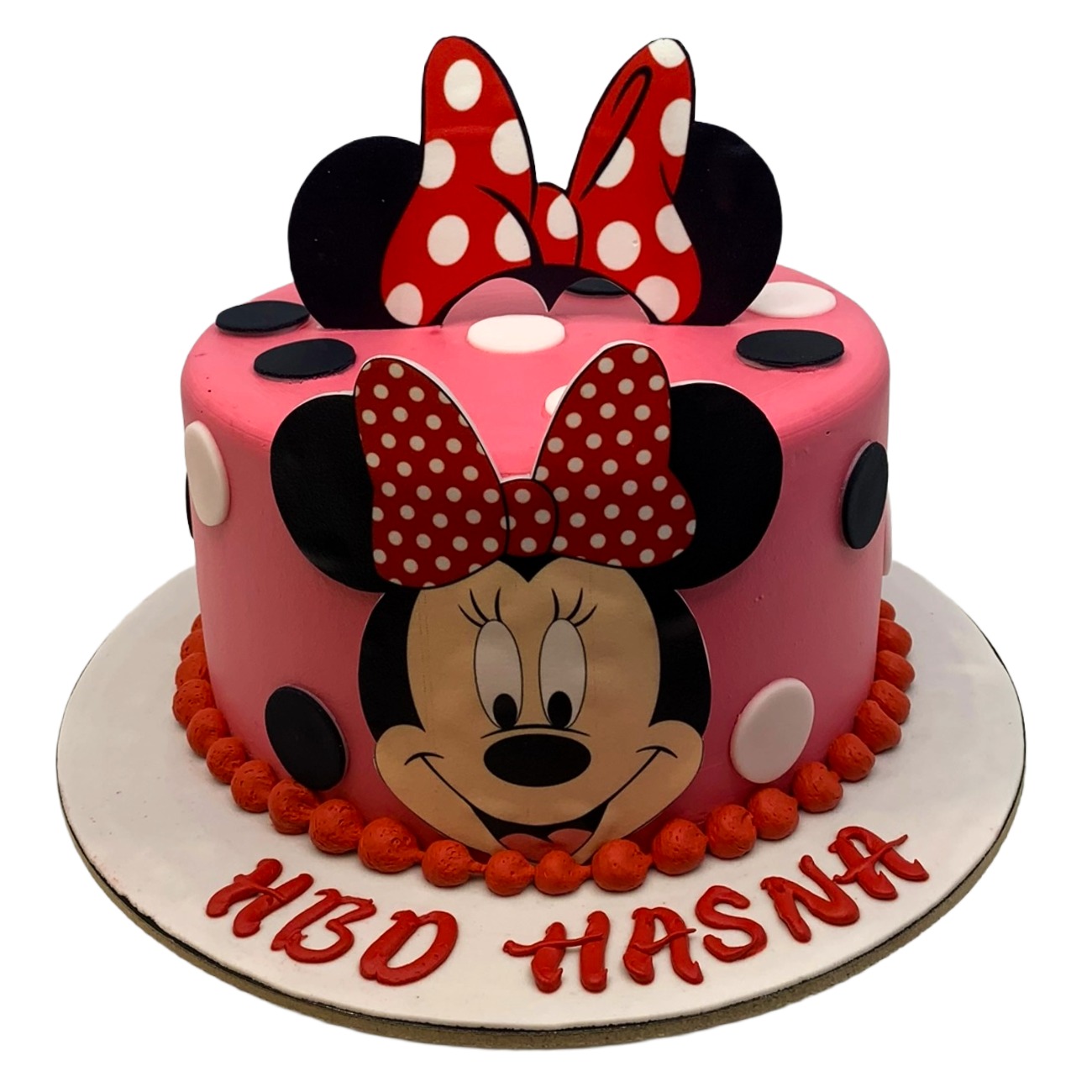 Cute and Classic Minnie Mouse Polka Dot Cake