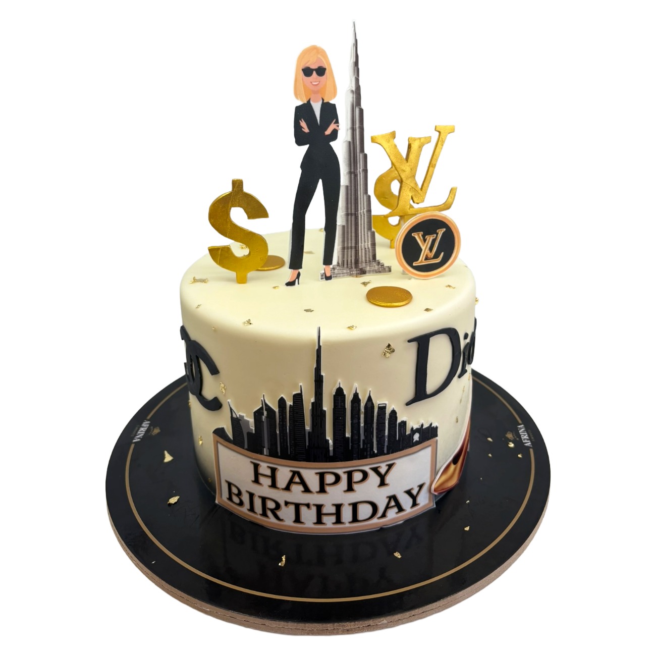 Dubai Skyline Luxury Fashion Cake