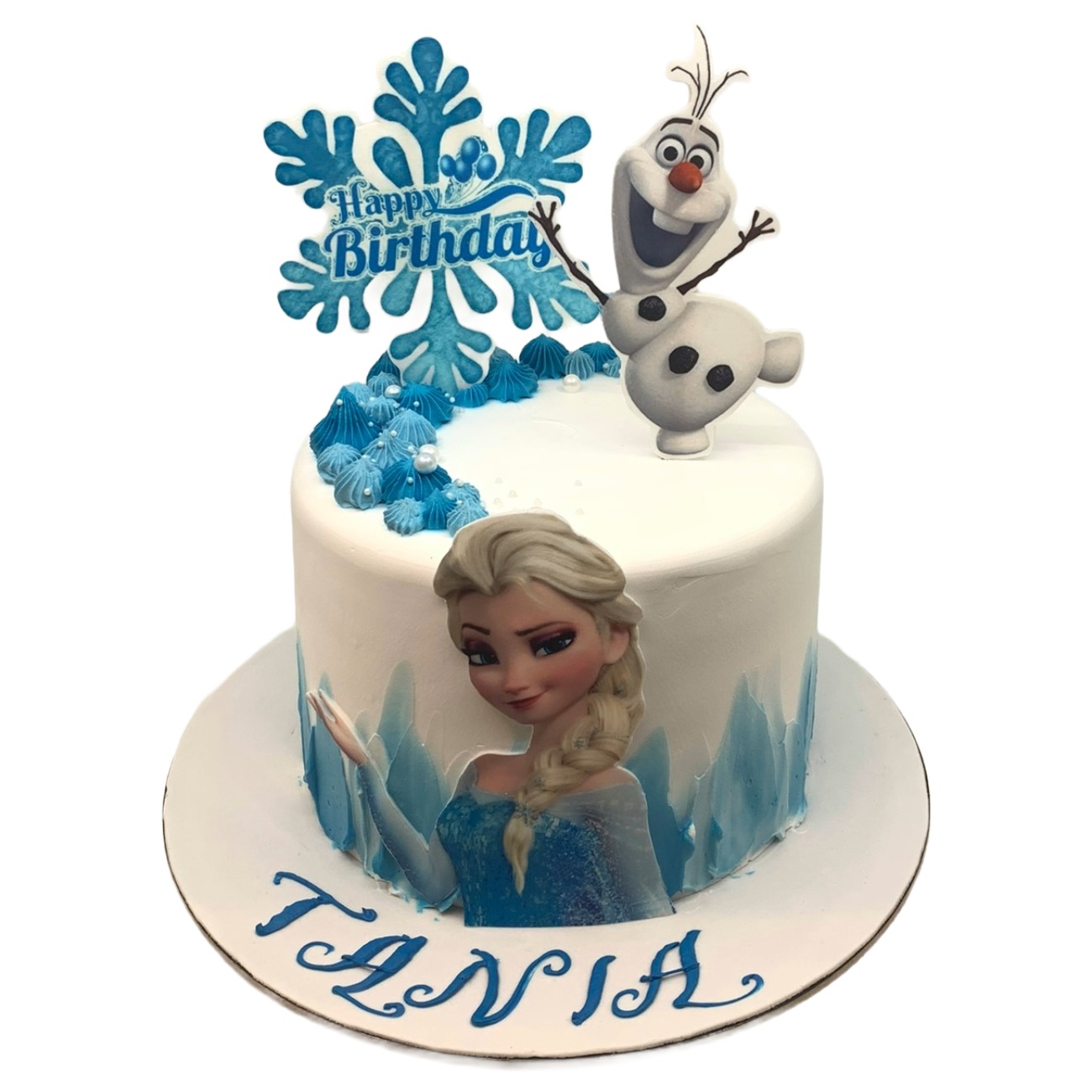 Elegant Frozen Winter Magic Cake