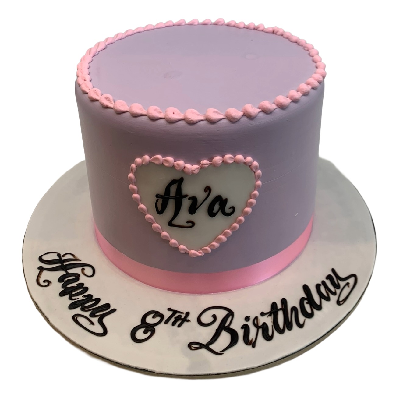 Elegant Pastel Lavender Monogram Cake