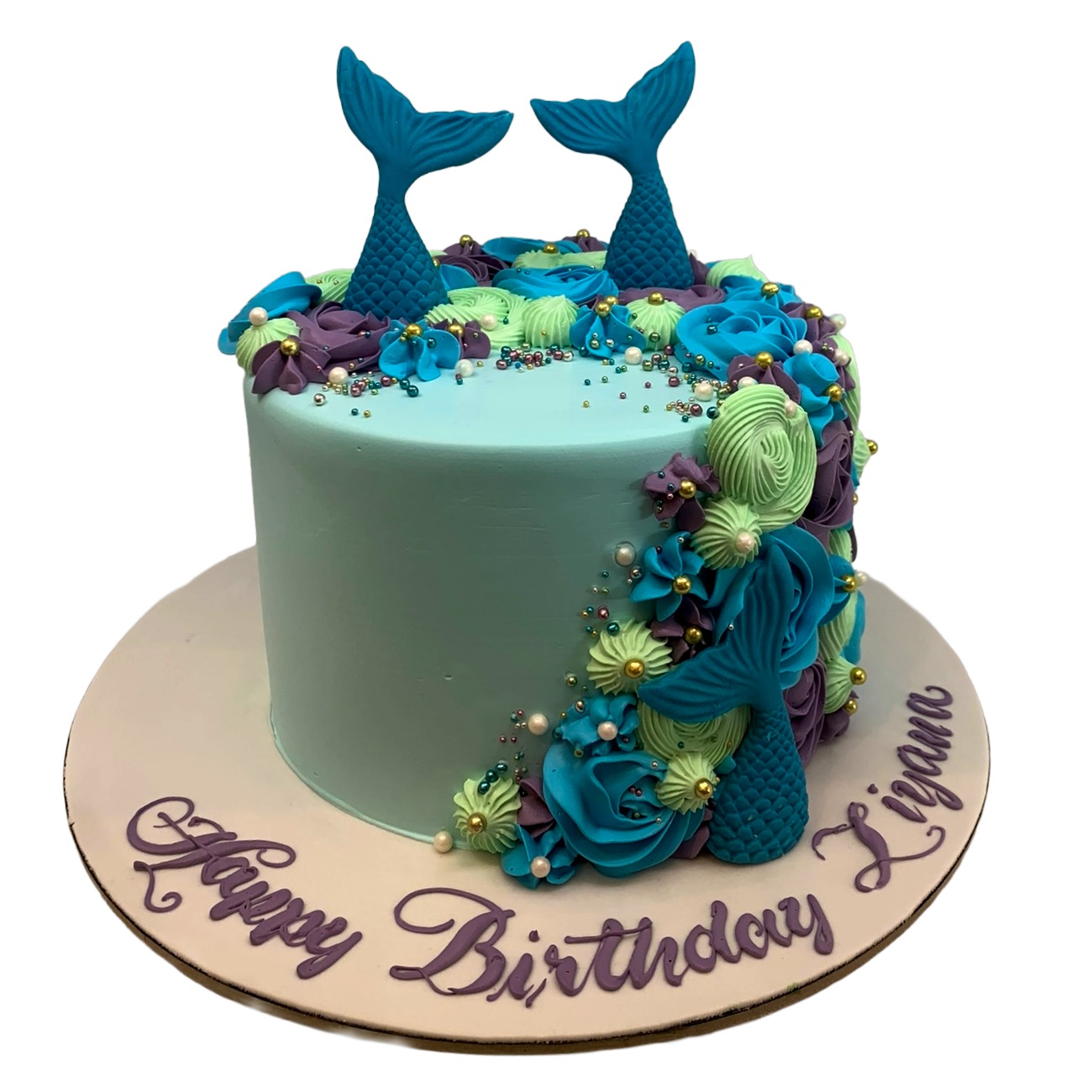 Enchanted Dual Mermaid Tail Horizon Cake