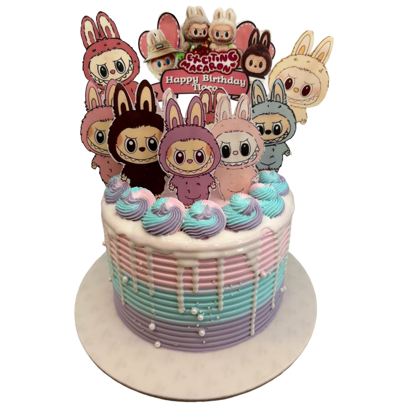 Exciting Macaron Bunny Carnival Cake
