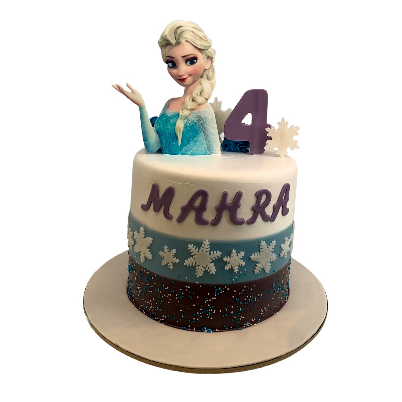 Frozen Ice Queen Elsa Three Coloured Cake