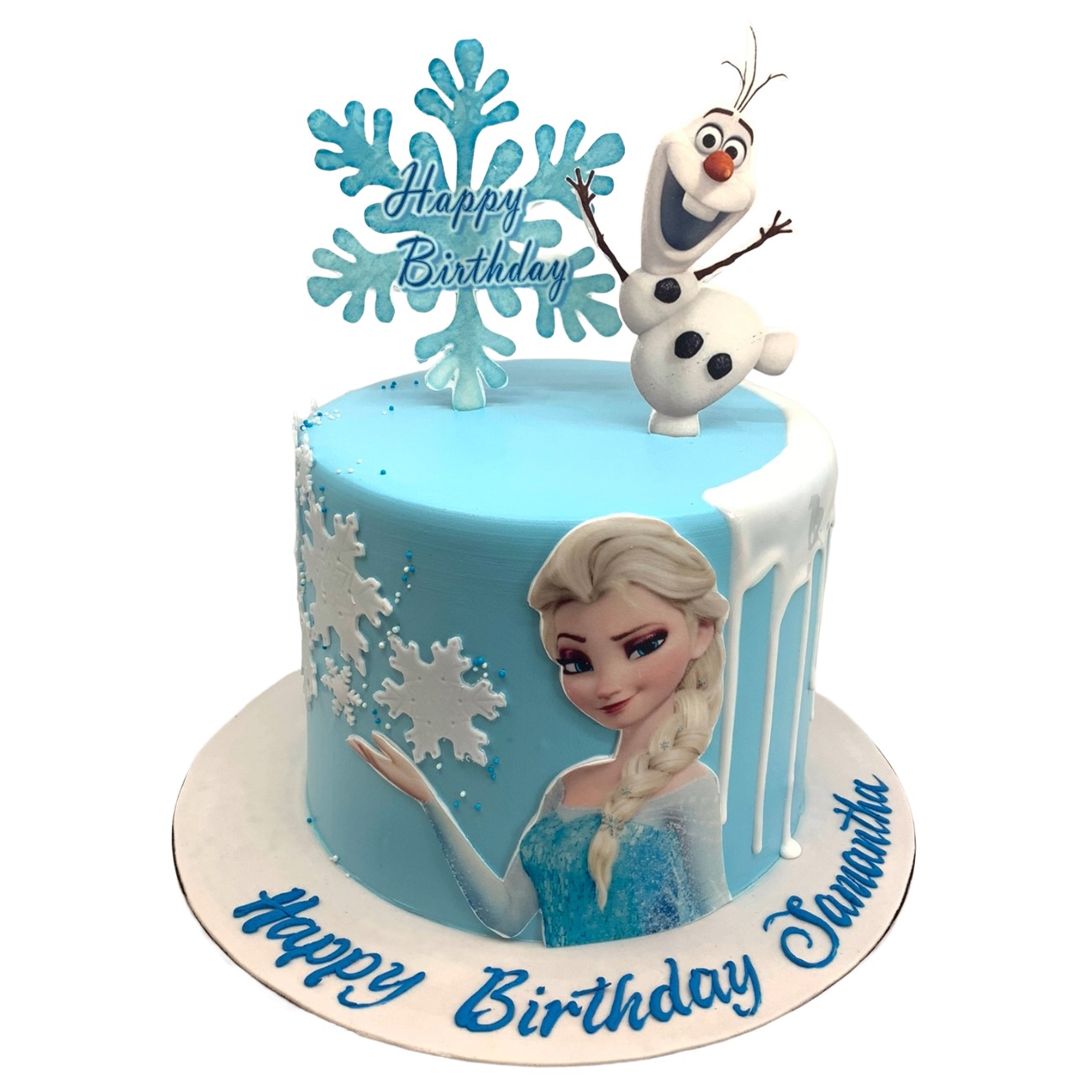 Frozen Winter Magic Birthday Celebration Cake