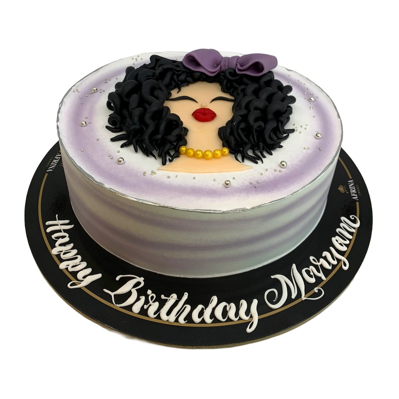 Glamorous Curls Chic Birthday Cake