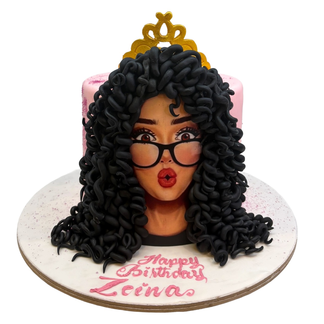 Glamorous Curly Curls Tiara Cake