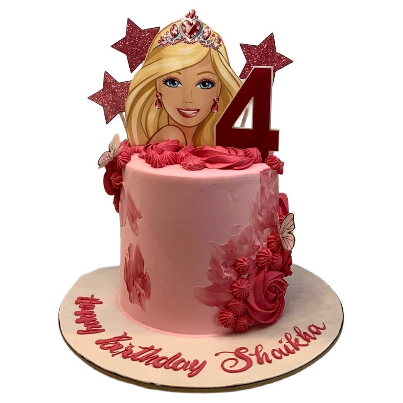 Glamorous Pink Princess Barbie Birthday Cake