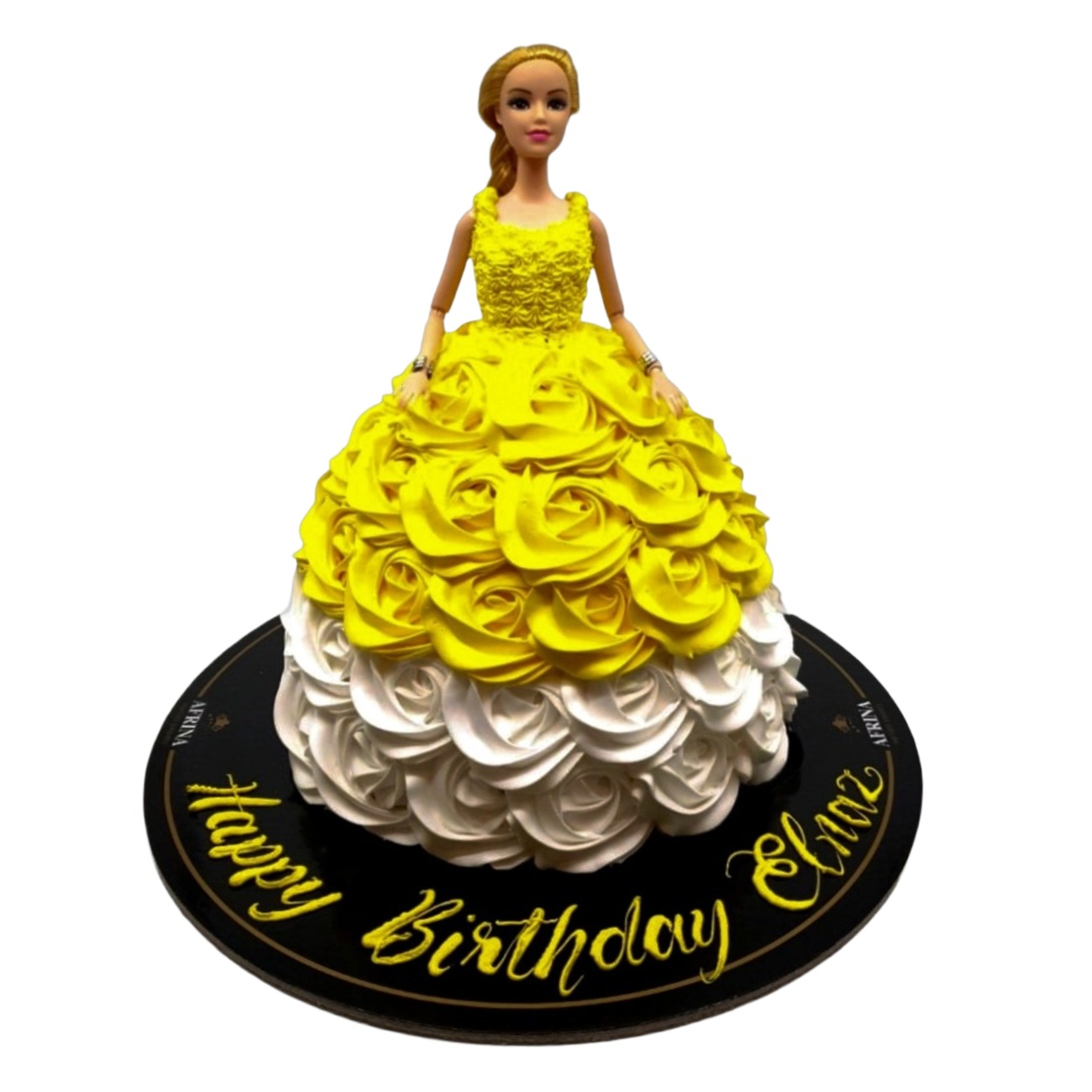 Golden Rose Belle Doll Cake