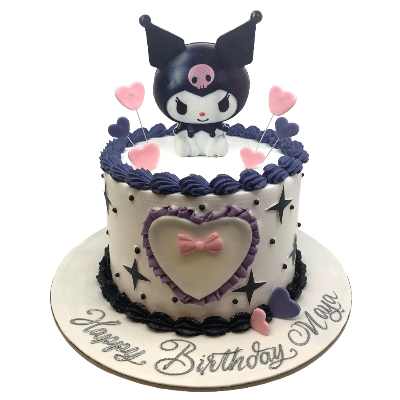 Gothic Pastel Kuromi Heart Cake