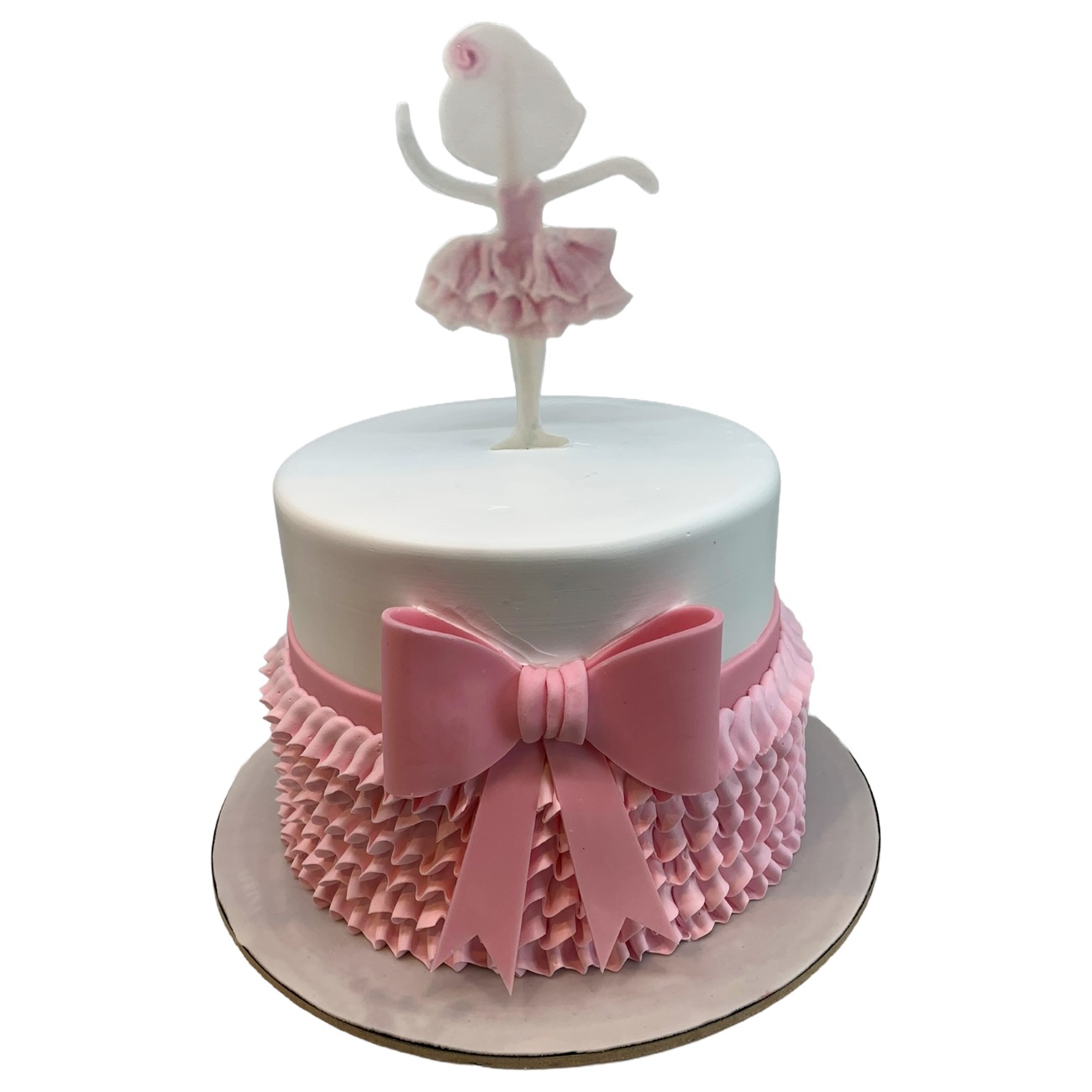 Graceful Ballerina Ruffle Cake