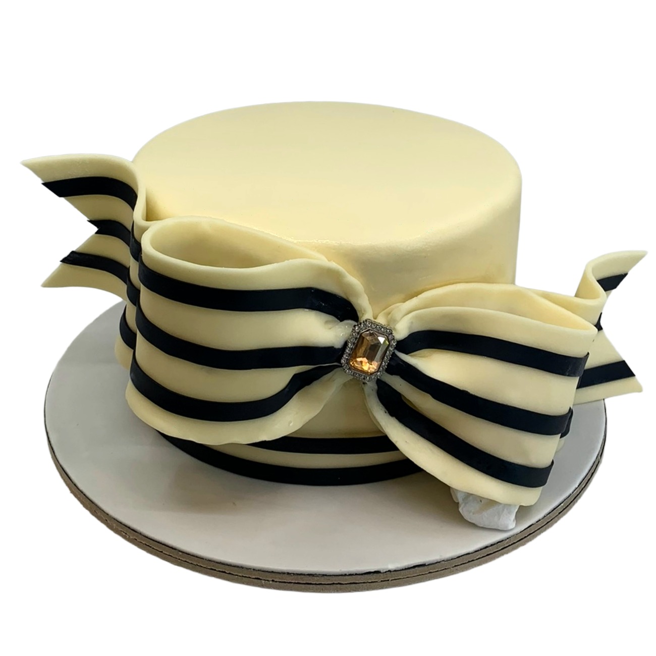 Haute Couture Striped Bow Cake