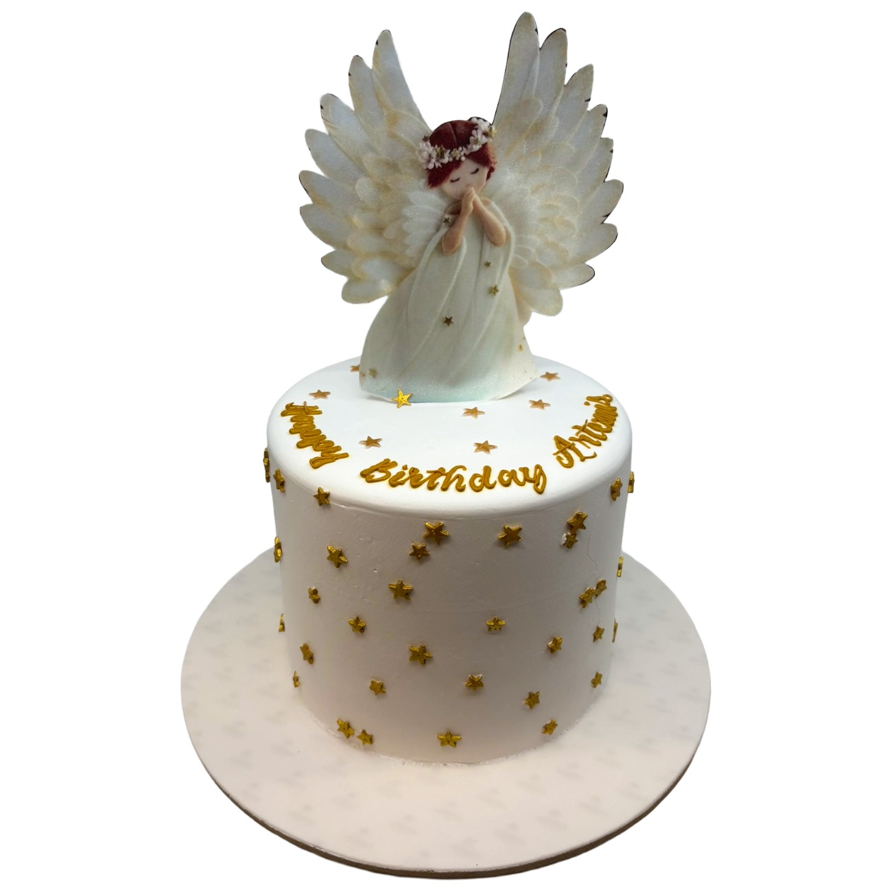 Heavenly Angel & Golden Stars Cake