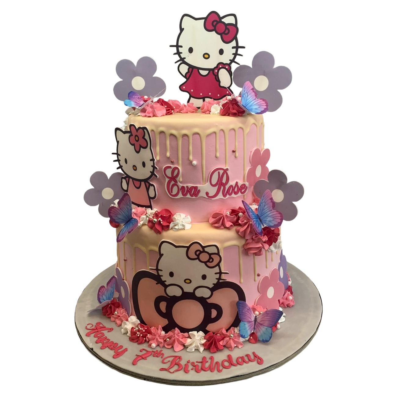 Hello Kitty Elegant Drip Celebration Cake