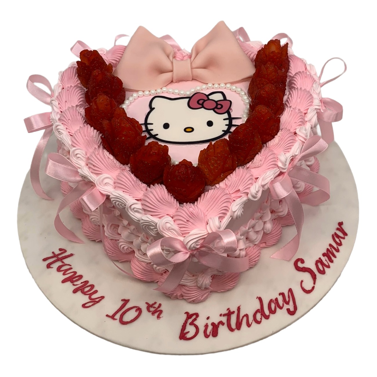 Hello Kitty Vintage Heart & Strawberry Cake