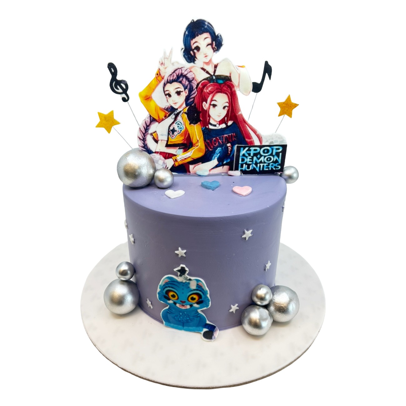 K-Pop Demon Hunters Anime Lavender Cake