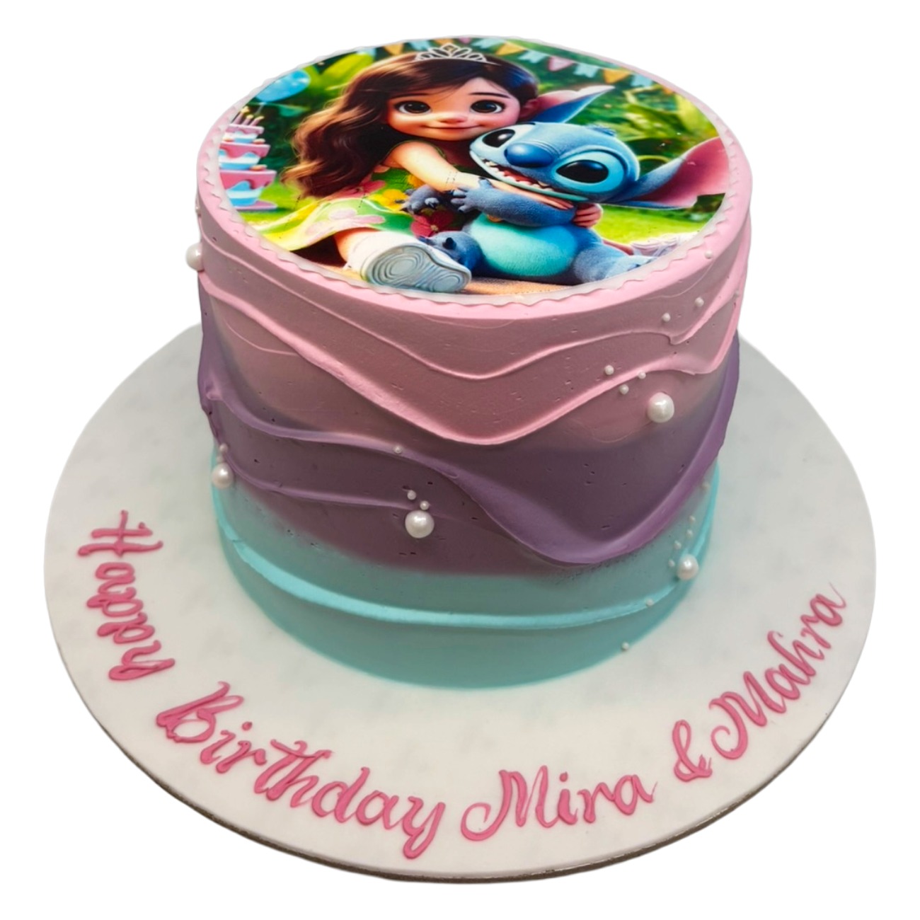 Lilo & Stitch Tropical Paradise Edible Image Cake