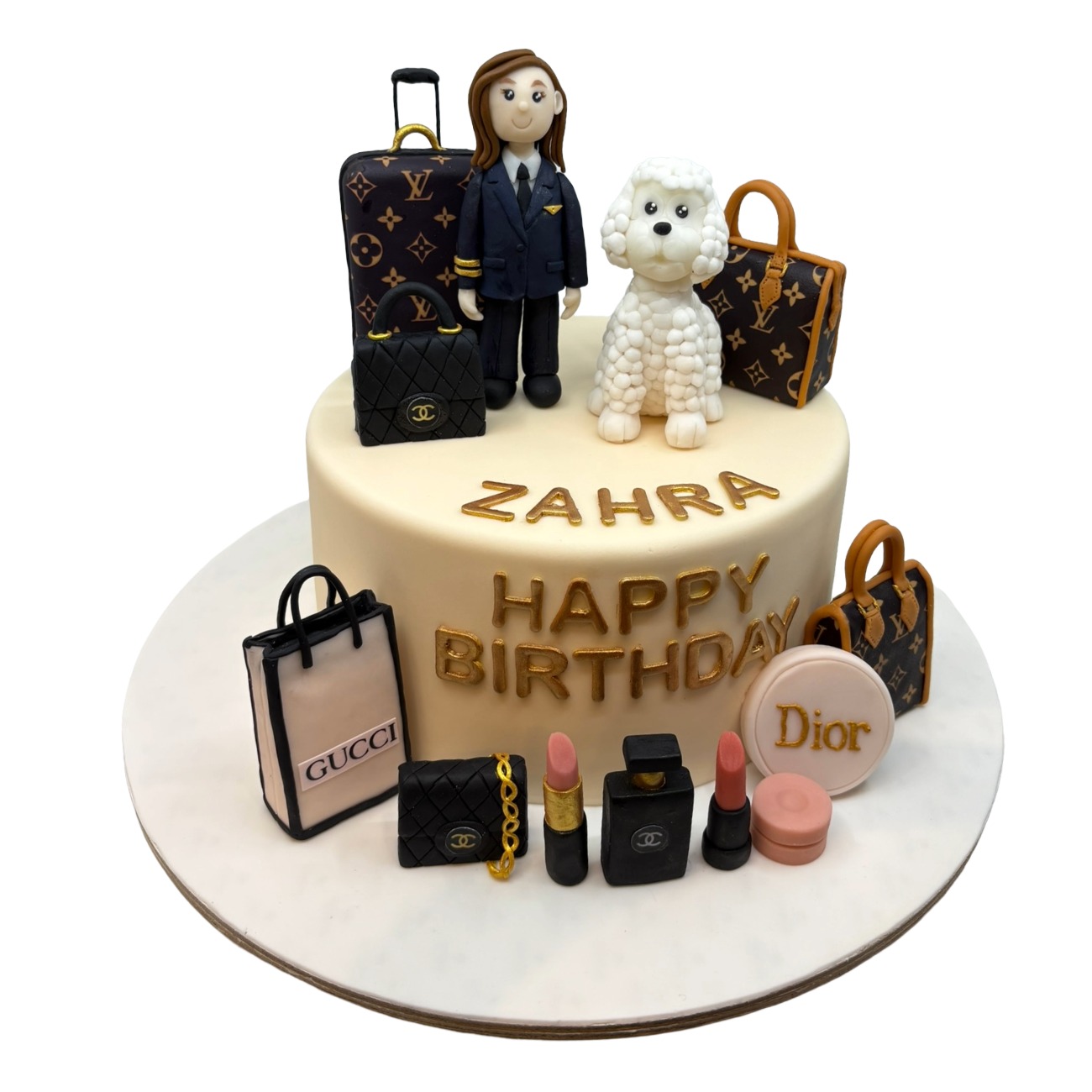 Luxury Fashionista & Jetsetter Birthday Cake