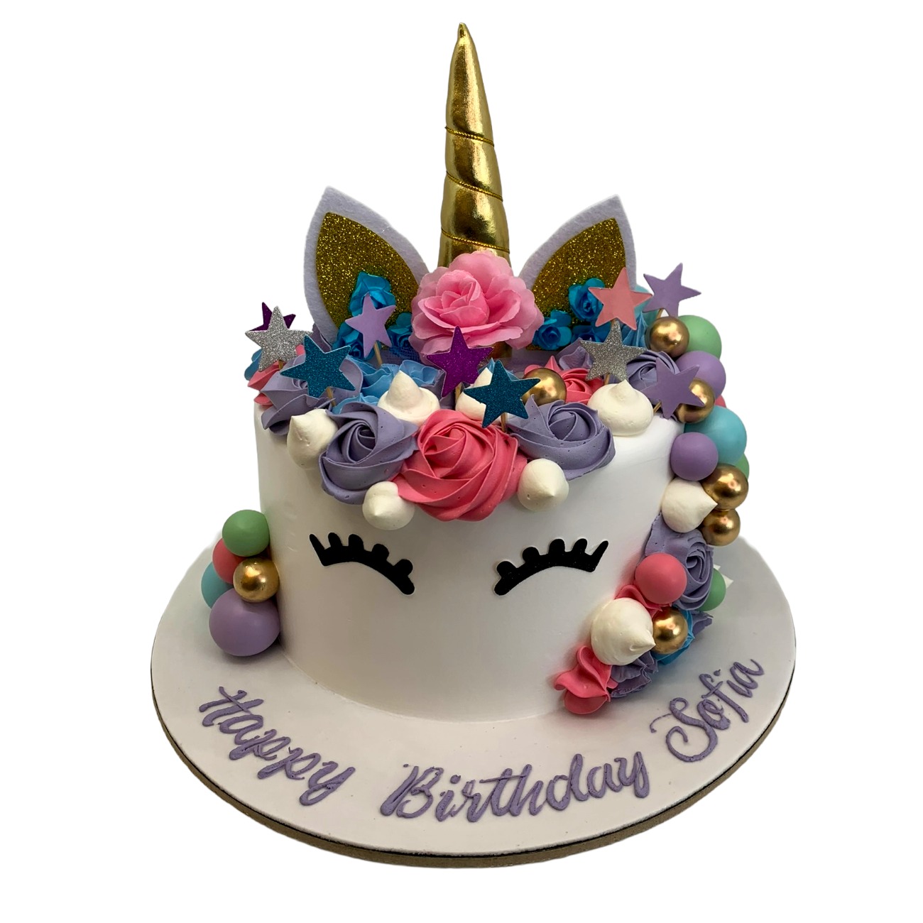 Magical Floral Unicorn Cake