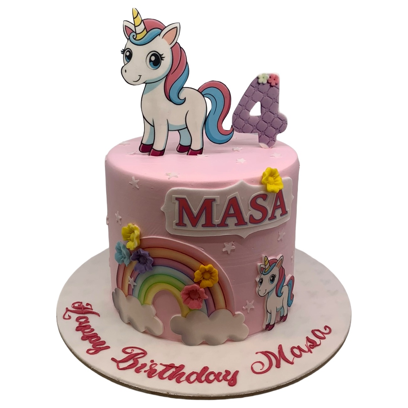 Magical Unicorn & Rainbow Birthday Cake
