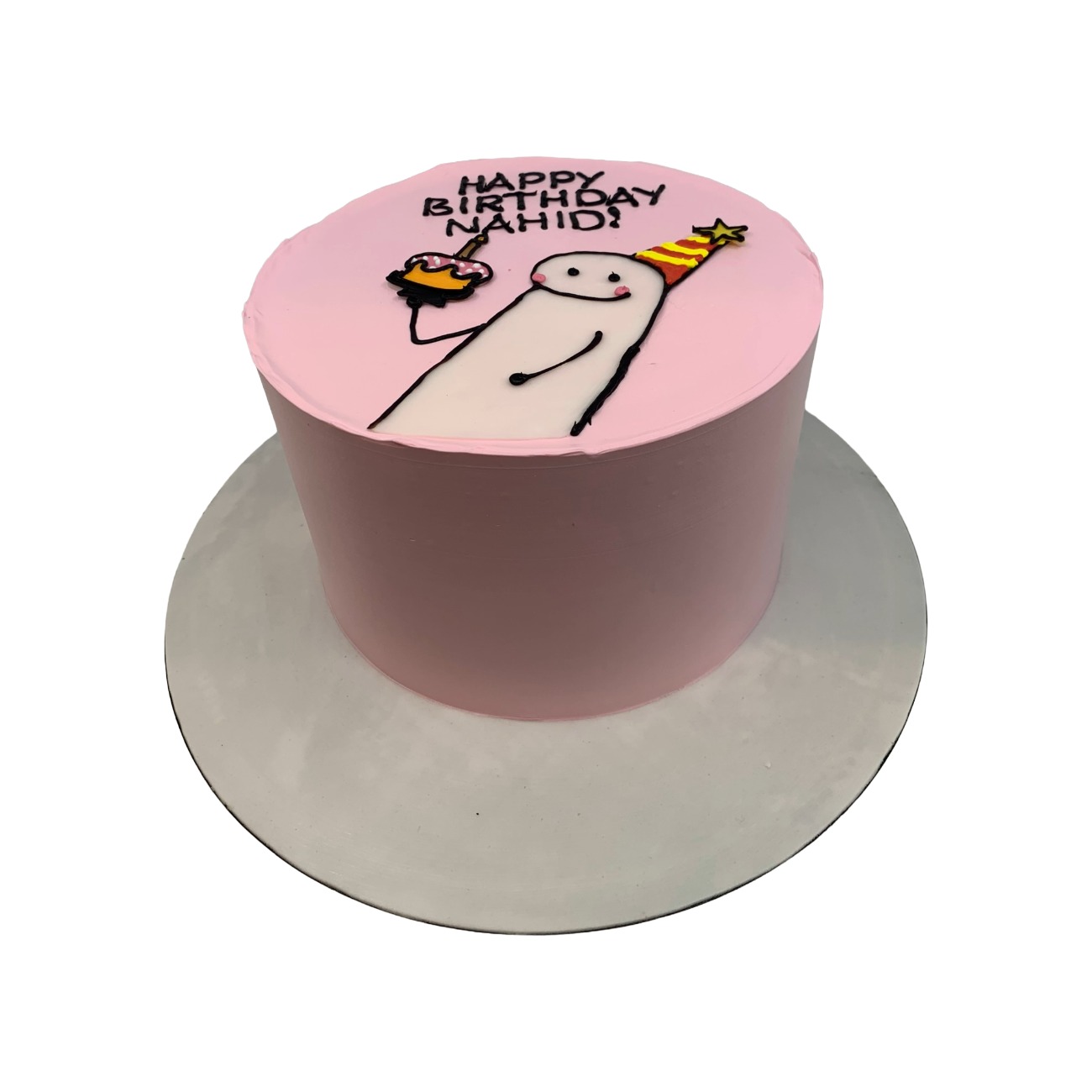 Minimalist Flork Meme Birthday Cake