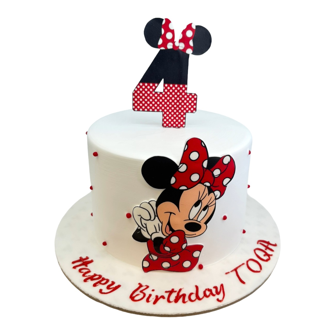 Minnie Mouse Polka Dot Birthday Cake