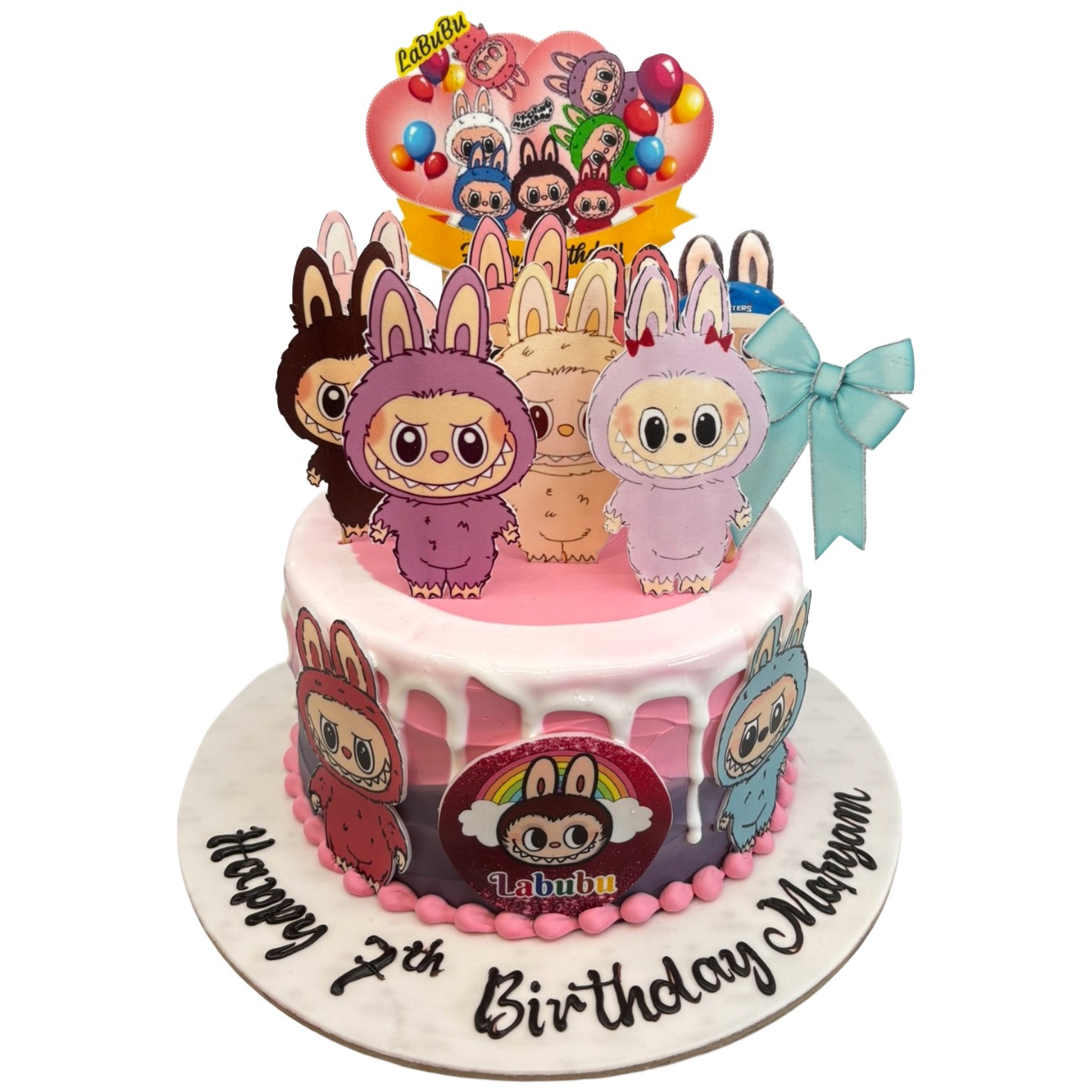 Pastel Labubu Drip Birthday Cake