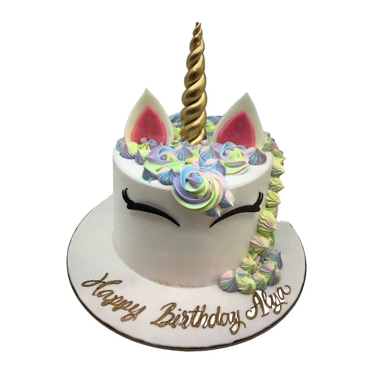 Pastel Whimsical Unicorn Cake