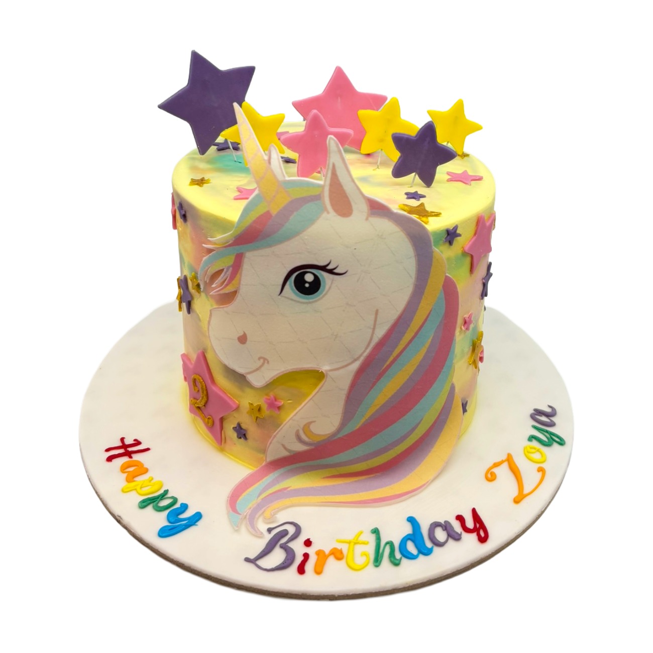 Pastel Whimsy Unicorn Birthday Cake