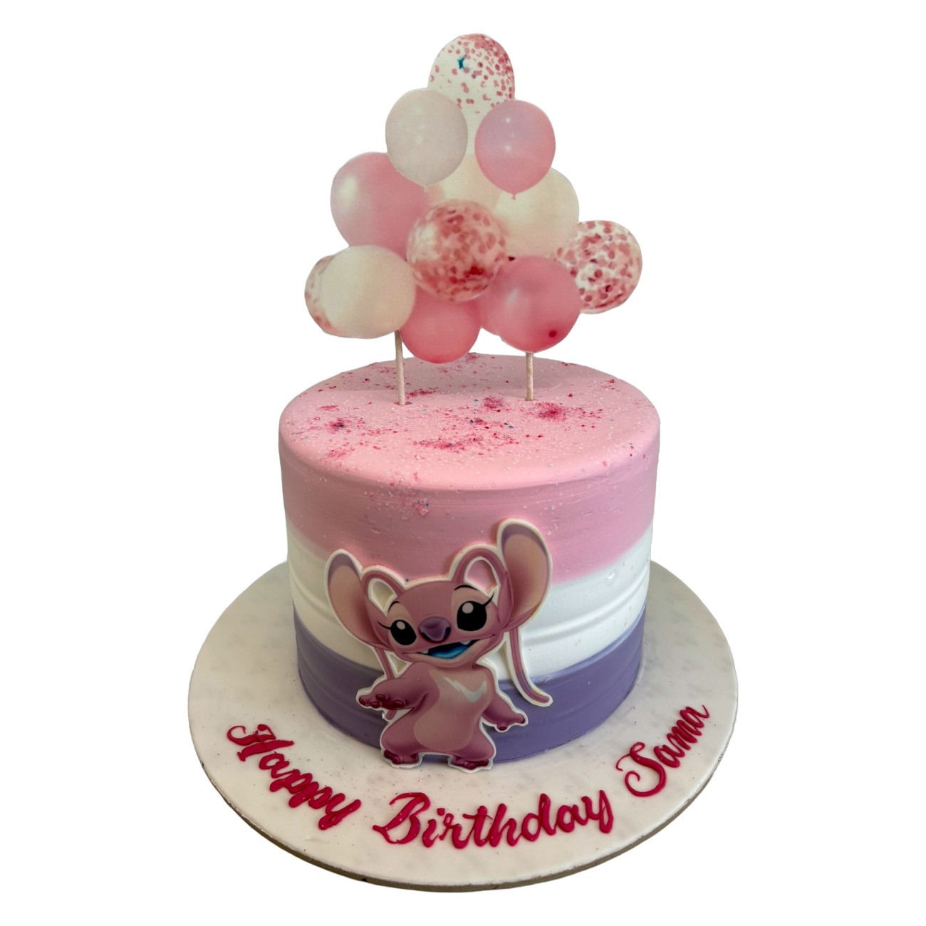 Pink Balloon & Angel Character Cake