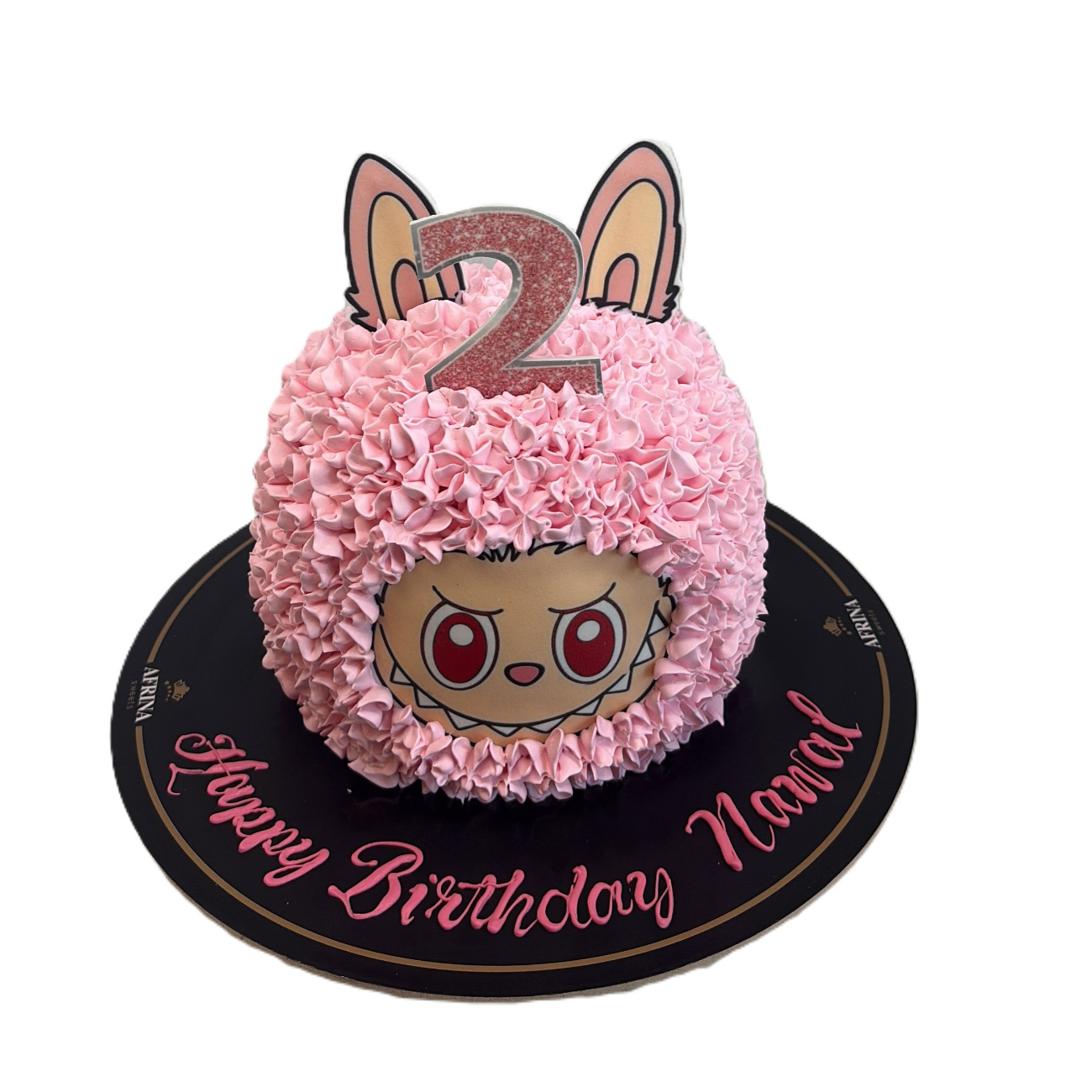 Pink Monster Labubu Fun Character Cake