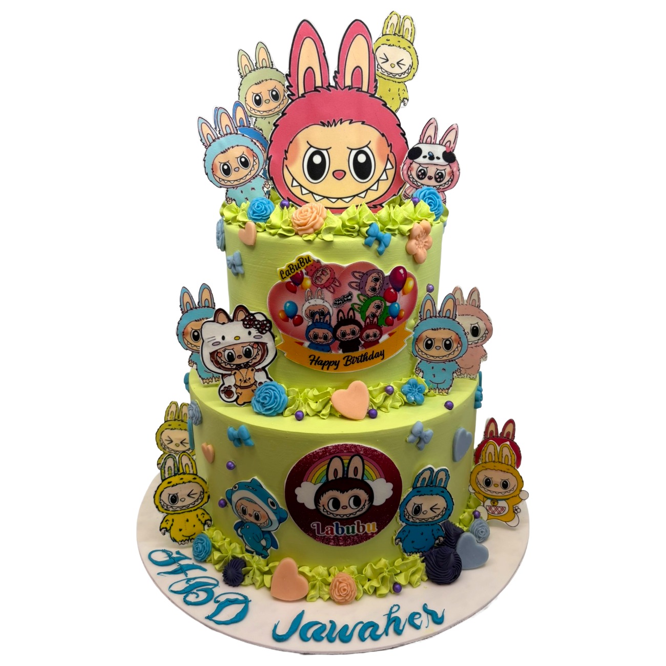 Playful Labubu Monster Two-Tier Cake