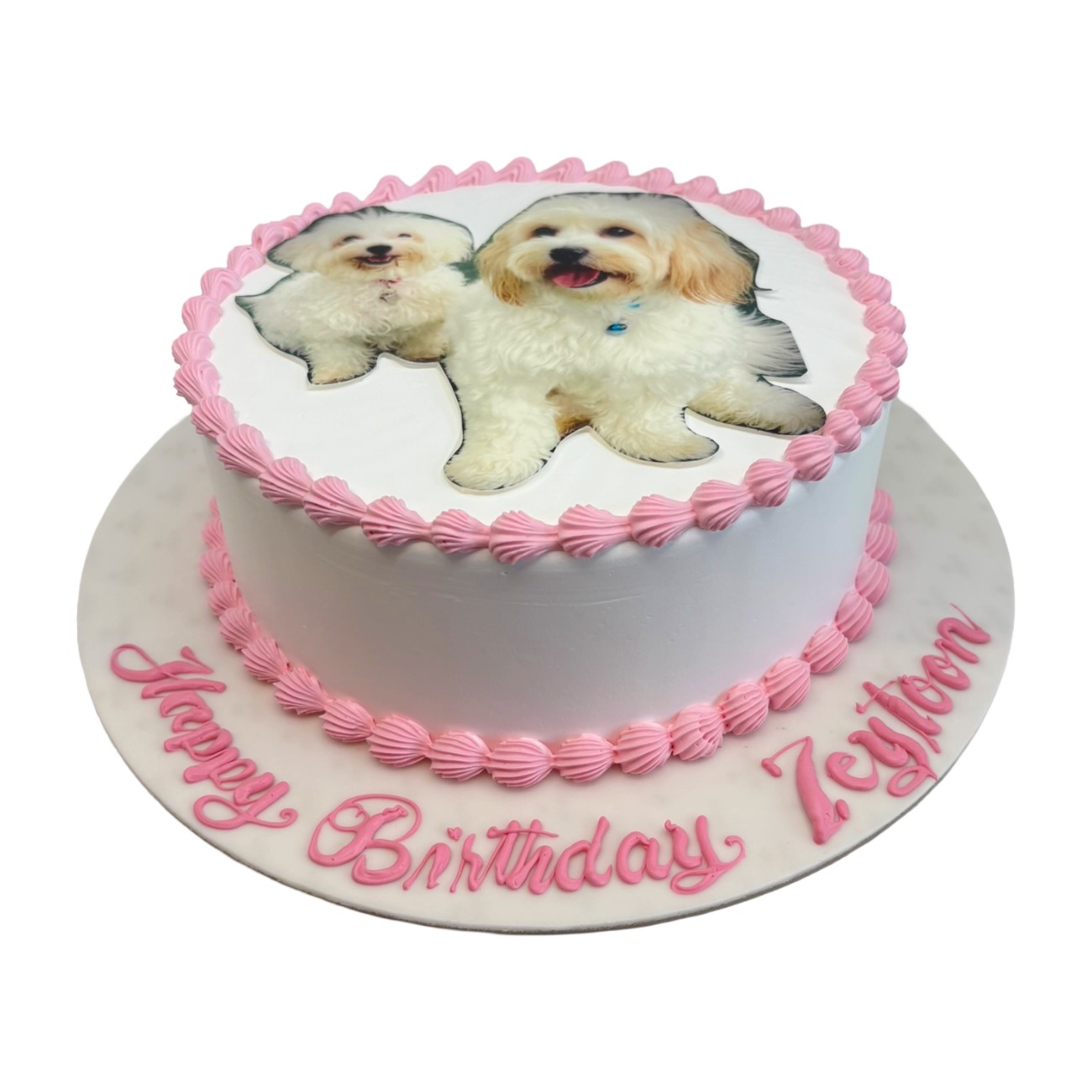Precious Pups Edible Image Cake