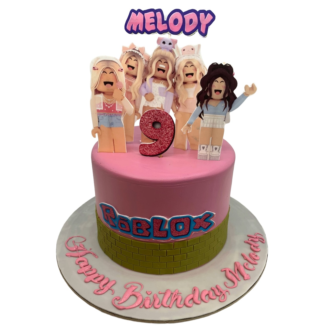 Roblox Gamer Girl Celebration Cake