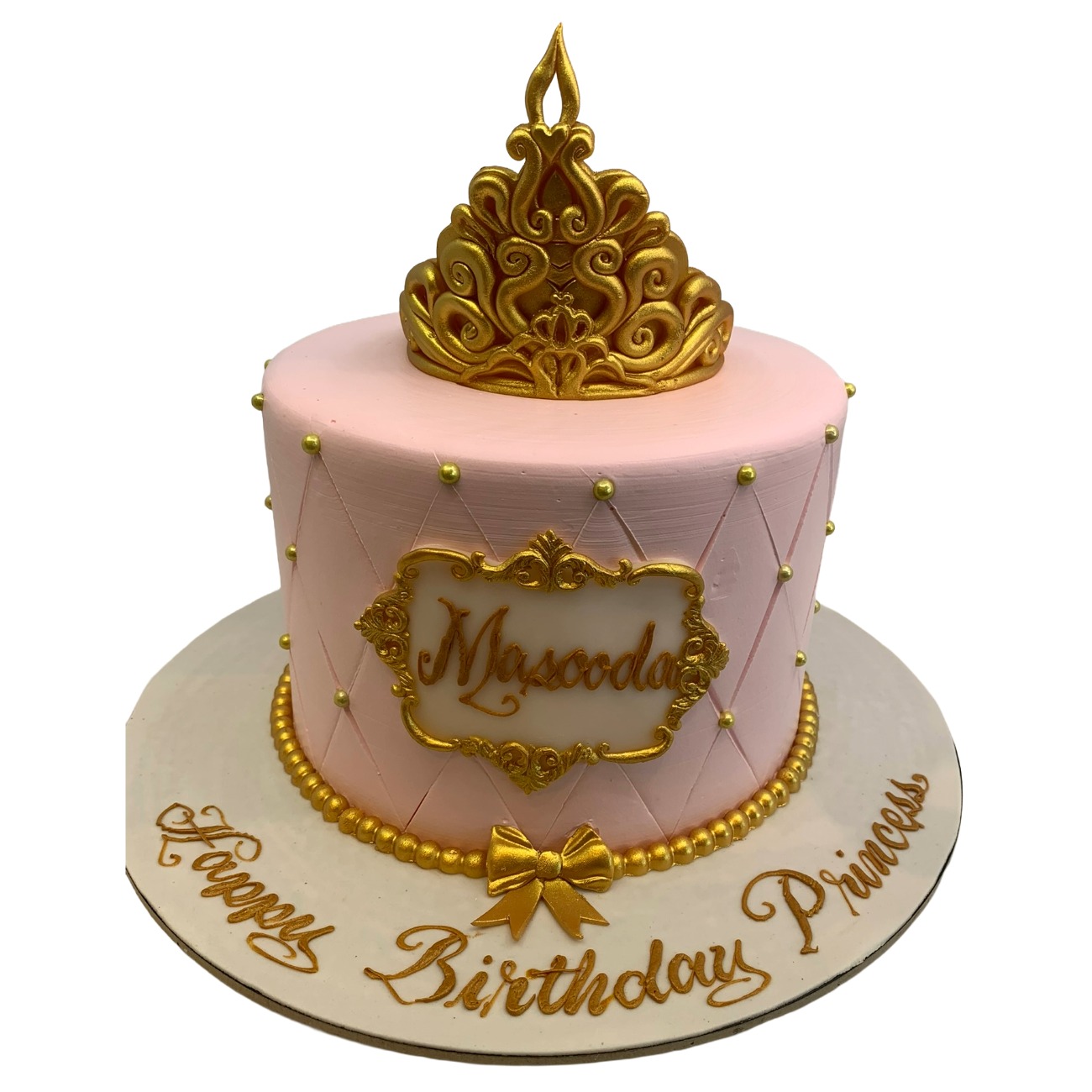 Royal Gilded Princess Tiara Cake